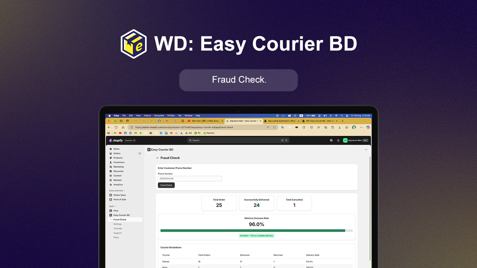 Fraud check & live tracking